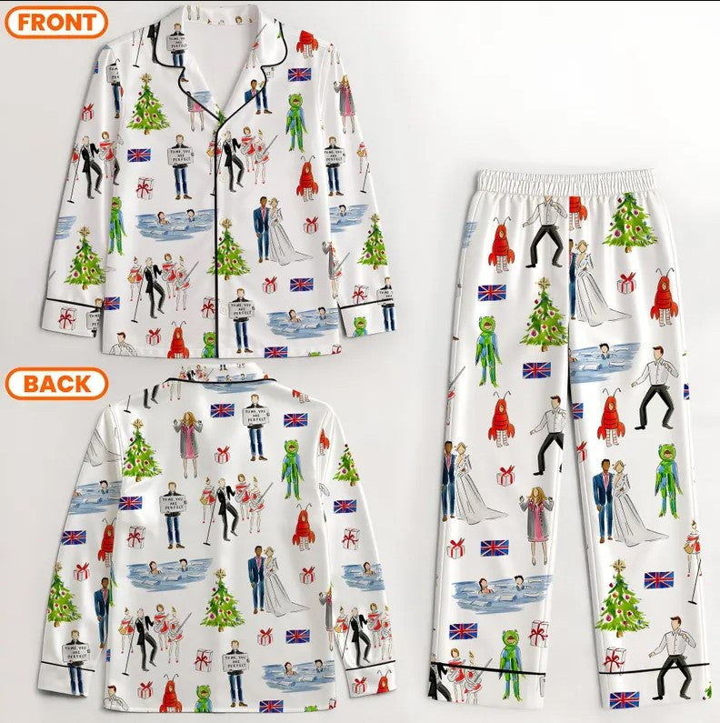Christmas Love Actually Pajamas Set For Women, Love Actually Pajamas Set, Funny Christmas PJs, Holiday Romcom Sleepwear for Women