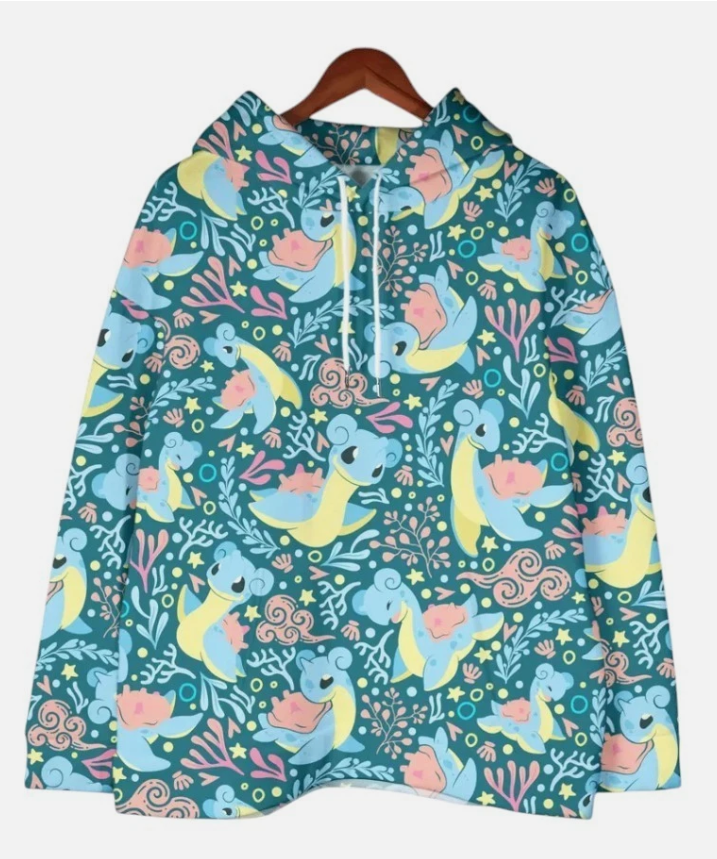 Lapras Hoodie Shirt Water Type Unisex Hoodie Lapras Shirt Gifts