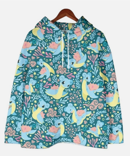 Lapras Hoodie Shirt Water Type Unisex Hoodie Lapras Shirt Gifts