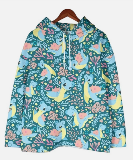 Lapras Hoodie Shirt Water Type Unisex Hoodie Lapras Shirt Gifts