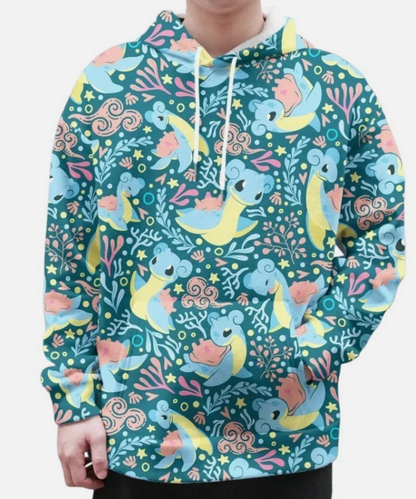 Lapras Hoodie Shirt Water Type Unisex Hoodie Lapras Shirt Gifts