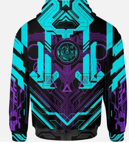 Ultraviolet Zip Hoodie For Men Women