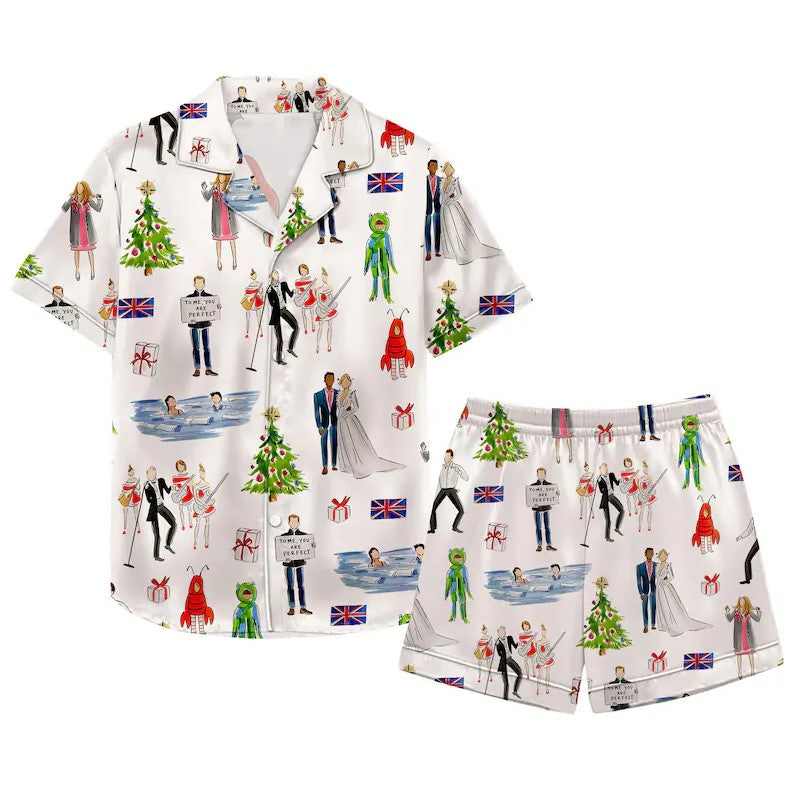 Christmas Love Actually Pajamas Set For Women, Love Actually Pajamas Set, Funny Christmas PJs, Holiday Romcom Sleepwear for Women