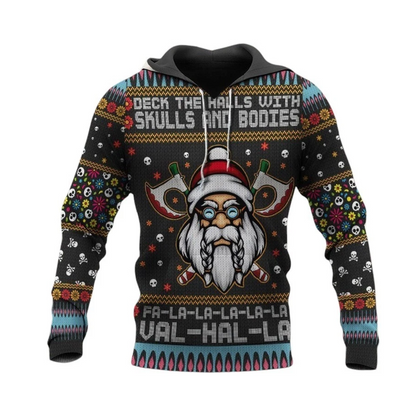 Viking Merry Xmas Hoodie Sweatshirt, Viking Hoodies, Christmas Viking Sweatshirt