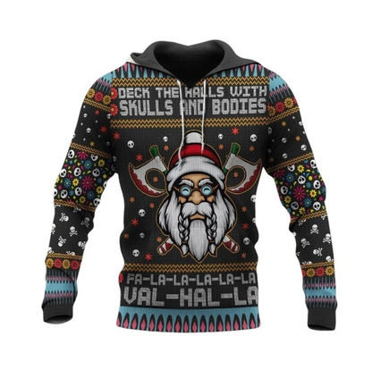 Viking Merry Xmas Hoodie Sweatshirt, Viking Hoodies, Christmas Viking Sweatshirt