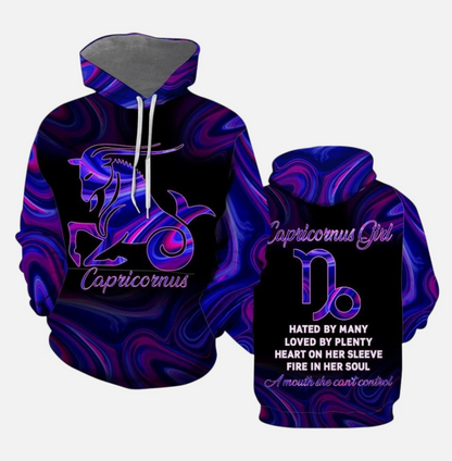Capricorn Girl 3D All Over Print Hoodie