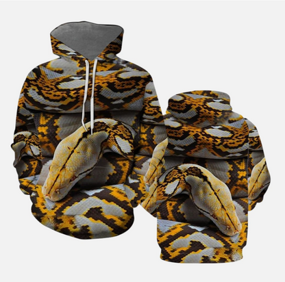Love Python 3D All Over Print Hoodie