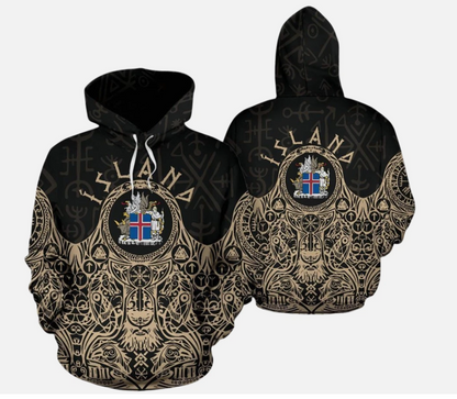 Iceland Vikings 3D All Over Print Hoodie