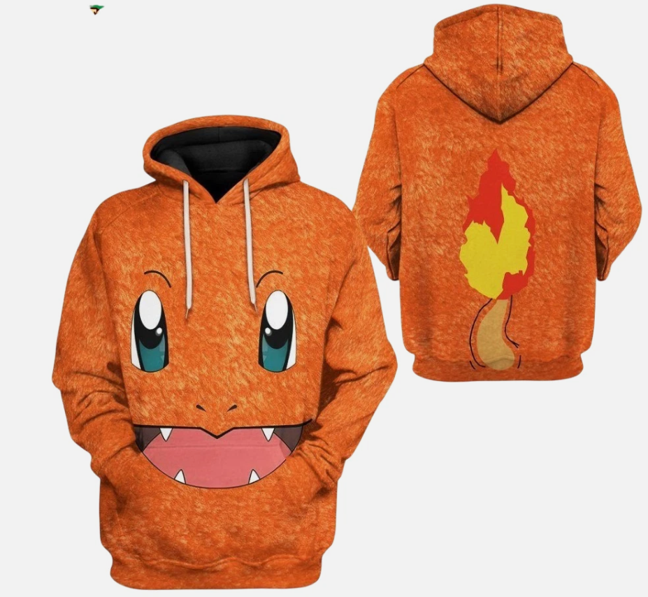 3D Charmander All Over Print Hoodie