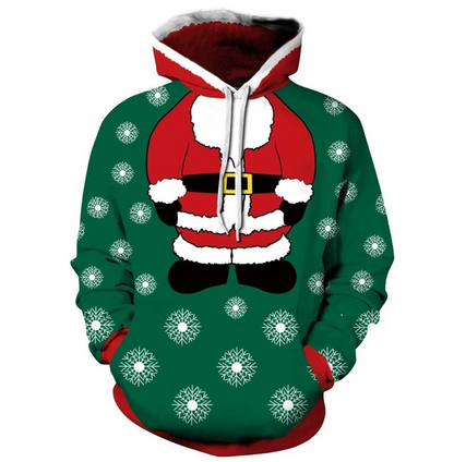 Men’s Ugly Christmas Sweater Novelty 3D Graphic Sweatshirts Hoodie