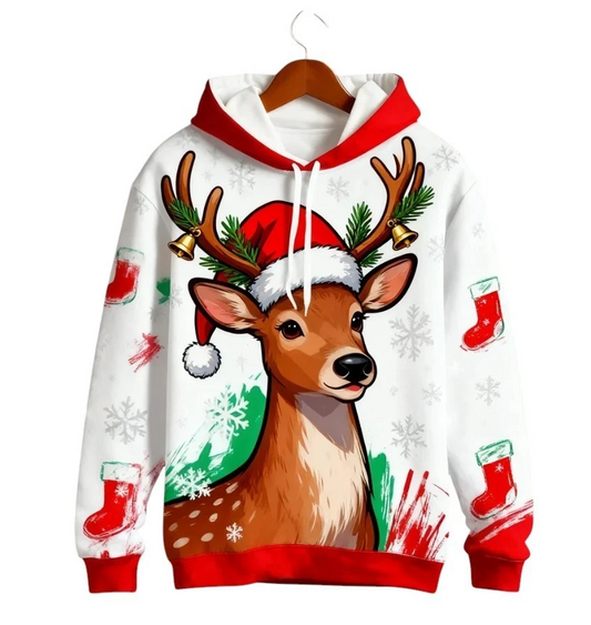 New Fun Christmas Snowman 3D Digital Print Man Hoodie Sweatshirt For Men Women