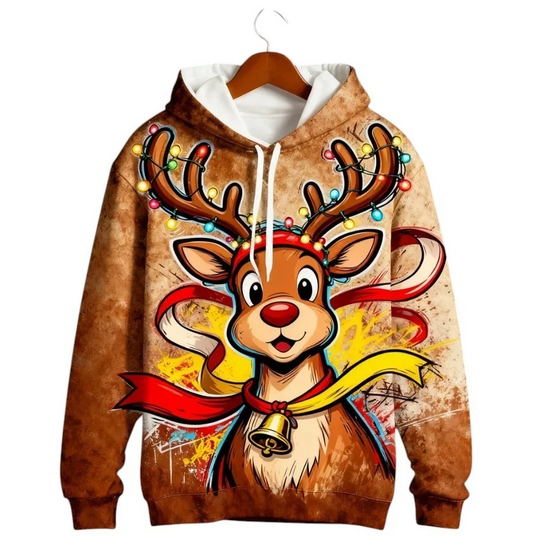 New Fun Christmas Snowman 3D Digital Print Man Hoodie Sweatshirt