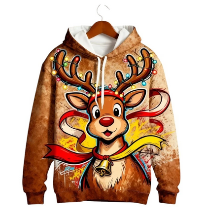 New Fun Christmas Snowman 3D Digital Print Man Hoodie Sweatshirt