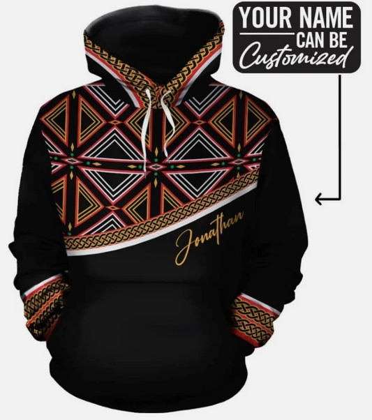 African Print All-over Hoodie