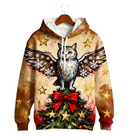 Christmas Man Hoodie Fashion Gingerbread Man 3D Print Sweatshirts Pocket