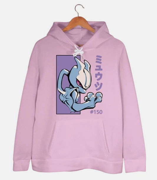 Mewtwo Hoodie Sweatshirt - Special Power Cat Psychic Anime Hoodie for Fans