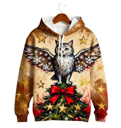 Christmas Man Hoodie Fashion Gingerbread Man 3D Print Sweatshirts Pocket