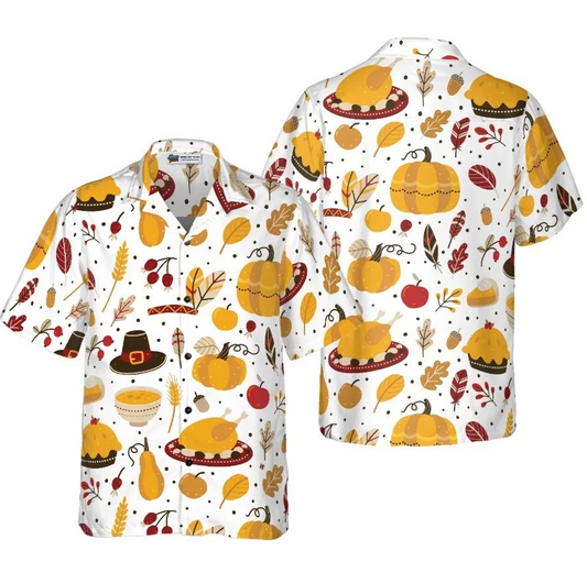 Thanksgiving Pattern Hawaiian Shirt