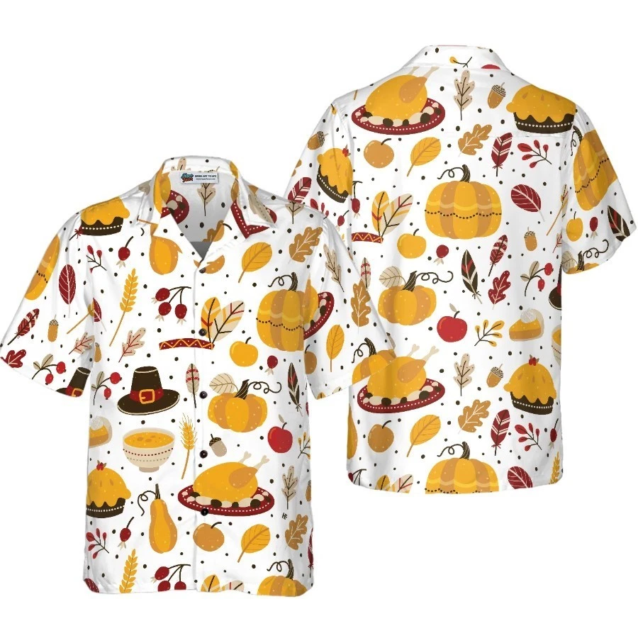 Thanksgiving Pattern Hawaiian Shirt