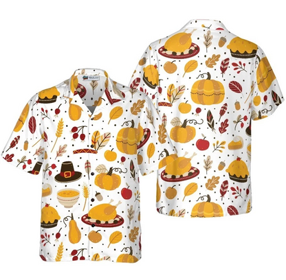 Thanksgiving Pattern Hawaiian Shirt