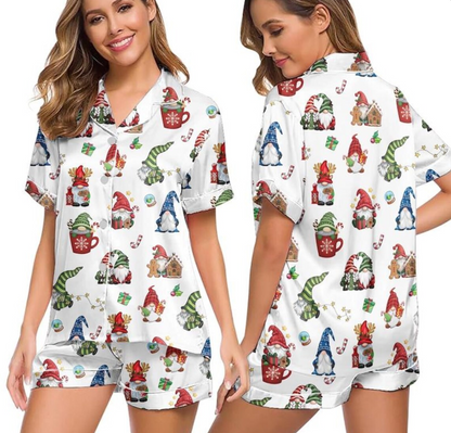 Gnome Pajamas Set Christmas, Cute Gnomies Pajamas Shirt, Merry Christmas Gnome For The Holidays PJS, Cute Gnome Christmas Winter Gifts