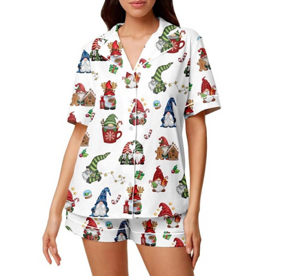 Gnome Pajamas Set Christmas, Cute Gnomies Pajamas Shirt, Merry Christmas Gnome For The Holidays PJS, Cute Gnome Christmas Winter Gifts