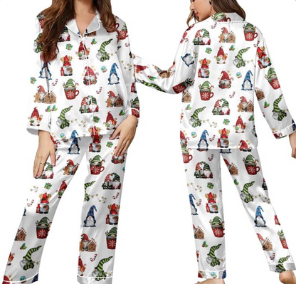 Gnome Pajamas Set Christmas, Cute Gnomies Pajamas Shirt, Merry Christmas Gnome For The Holidays PJS, Cute Gnome Christmas Winter Gifts
