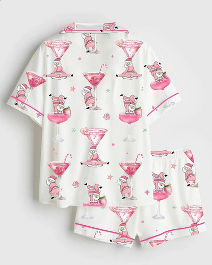 Christmas Party Santa's Favorite Ho Ho Hos Holiday Girls Night Pajama Set, Pajamas Party Xmas Santa Nightwear, Meme Shirt Christmas Gifts