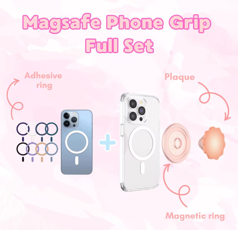 Holiday Season Magnetic Kindle Stand: Cute Christmas Coffee Mug Phone Grip, Kawaii Magsafe Phone Holder, Perfect Gift for Book Lovers