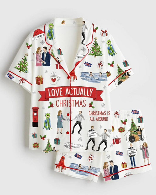 Love Actually Christmas To Me Your Are Perfect Family Pajama Set, Pajamas Party Noel Xmas Santa Nightwear, Christmas Gifts For Her