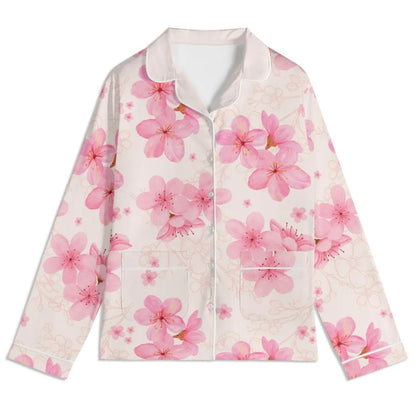 Sakura Unisex Pajama Set | Cherry Blossom Loungewear, Flower Print Pyjamas, Matching Besties Nightwear, Cute Bsf Jammies, Spring Summer Pjs