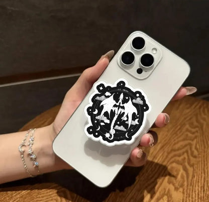 Dragon Fantasy Magnetic Phone grip Holder – Dark Aesthetic MagSafe/Adhesive Stand, Bookish Gift, Gothic Dragon Art, Cute Phone Accessory