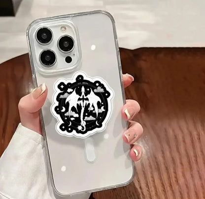 Dragon Fantasy Magnetic Phone grip Holder – Dark Aesthetic MagSafe/Adhesive Stand, Bookish Gift, Gothic Dragon Art, Cute Phone Accessory