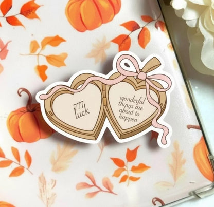 Heart Locket Magnetic Phone Grip – Cute Pink 777 Lucky Quote GripTok, Aesthetic Holder, Cute Magsafe Phone Stand, Wonderful Gift for Lovers