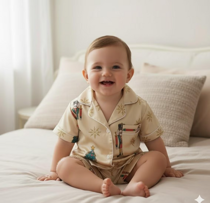 Cute Nutcracker Christmas Tree Satin Pajamas Set, Christmas Pajamas, Christmas Nutcracker Pajamas, Nutcracker Pjs, Family Christmas Pajamas