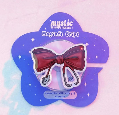 Nurse Bow Magnetic Phone Grip, Magsafe Medical Stethoscope GripTok, Healthcare Worker Gift, Nurse Accessory, Doctor Phone Stand