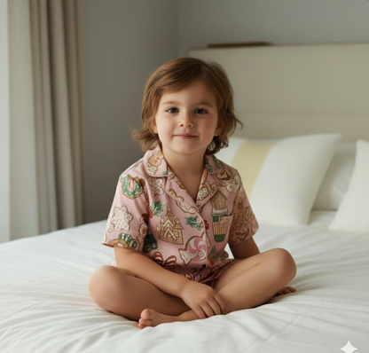 Disney Gingerbread Bakery Christmas Satin Pajamas Set, Mickey Minnie Christmas Pajama, Gingerbread Christmas Sleepwear, Family Christmas Pjs