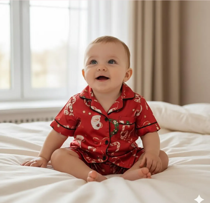 Coqutte 67 Candy Canes Santa Christmas Satin Pajamas Set, Trendy Christmas Sleepwear, 6 7 Meme Pajama, Six Seven Pajama, Family Xmas Pajamas