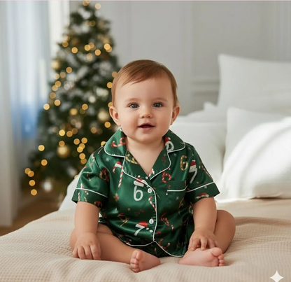 67 Candy Canes Christmas Satin Pajamas Set, Funny Six Seven Pajama, Trendy Christmas Sleepwear, 6 7 Meme Holiday Pajama, Family Xmas Pajamas