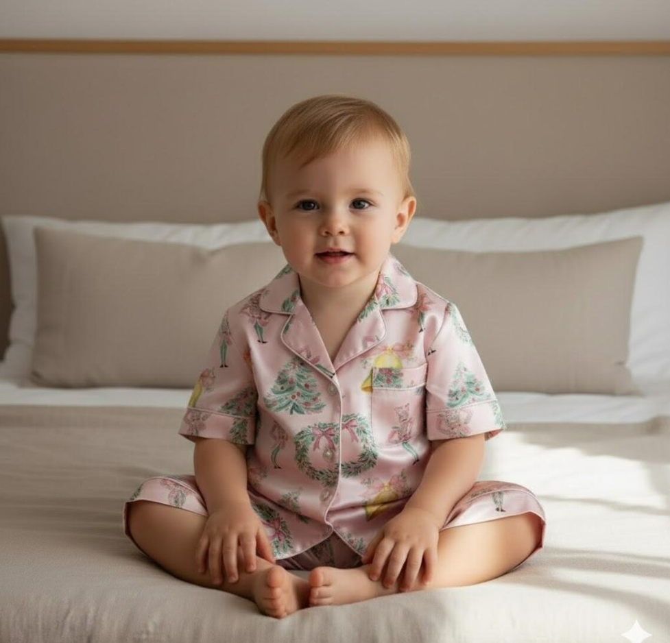 Coquette Nutcracker Christmas Satin Pajamas Set, Coquette Christmas Pajamas Set, Xmas Family Matching Pyjama, Christmas Nutcracker Pajamas