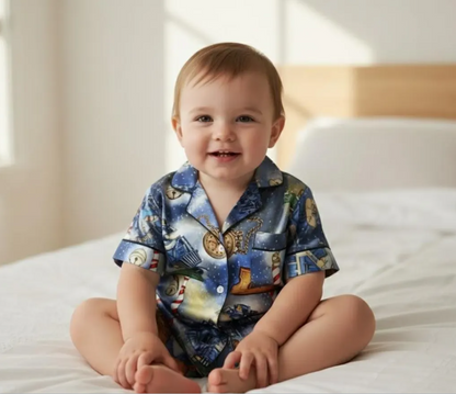 Po-lar Express Satin Pajamas Set, Believe Train Xmas Sleepwear, Christmas Pajamas, Christmas Family Matching Pajamas, Christmas Party Pajama