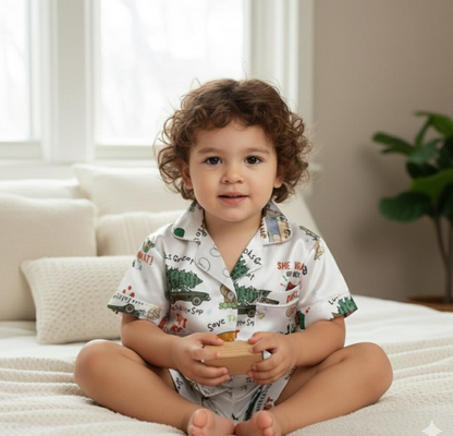 Griswold Satin Pajamas Set, National Lampoon's Christmas Vacation Pajama, Holiday Pajamas, Tree Farm Pajamas, Funny Family Christmas Pajamas