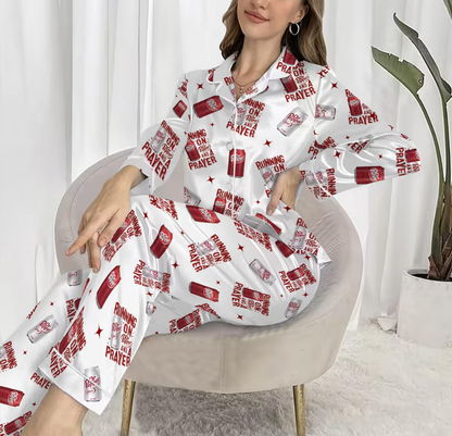 Dr Pepper Pajamas Set, Cute Cola Sleepwear Set, Soft Holiday Pajama Set, Fun Drink Lover Loungewear, Retro Coke Pajamas Set For Family