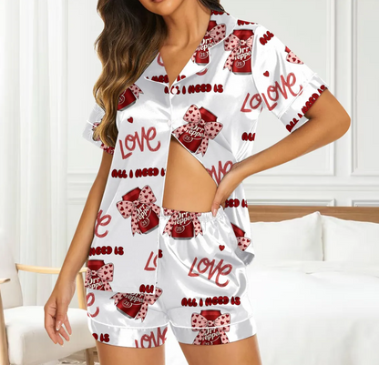 Dr Pepper Pink Coquette Bow 2 Sides Pajamas Set for Women, Dr Pepper Lover Pjs, Dr Pepper Est. 1885 Sweatshirt, Pink Bow Dr Pepper Pajamas