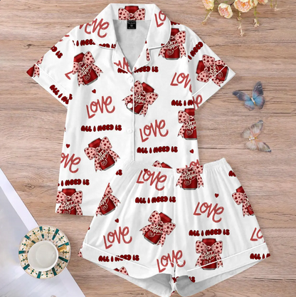 Dr Pepper Pink Coquette Bow 2 Sides Pajamas Set for Women, Dr Pepper Lover Pjs, Dr Pepper Est. 1885 Sweatshirt, Pink Bow Dr Pepper Pajamas