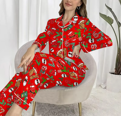 Meme '6 7' Six Seven Christmas Slang Meme For Kids & Adults, Personalized Pajama Set, Six Seven Meme Sweater, Merry Christmas Set, Christmas (Copy)