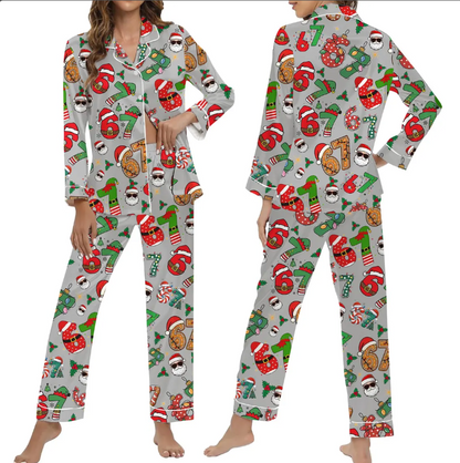 Meme '6 7' Six Seven Christmas Slang Meme For Kids & Adults, Personalized Pajama Set, Six Seven Meme Sweater, Merry Christmas Set, Christmas