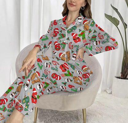 Meme '6 7' Six Seven Christmas Slang Meme For Kids & Adults, Personalized Pajama Set, Six Seven Meme Sweater, Merry Christmas Set, Christmas