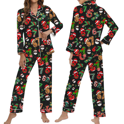 Meme '6 7' Six Seven Christmas Slang Meme For Kids & Adults, Personalized Pajama Set, Six Seven Meme Sweater, Merry Christmas Set, Christmas