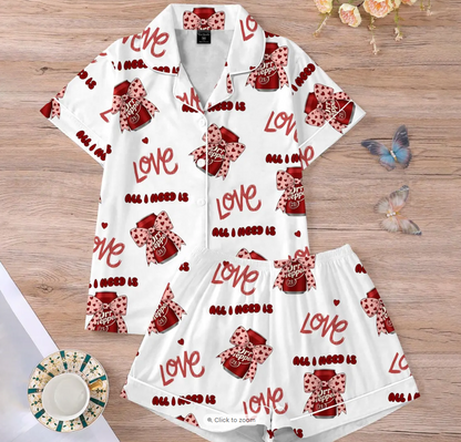 Cute Dr Pepper Pink Coquette Bow Pajamas Set for Women, Two Sided PJs, Dr Pepper Lover Sleepwear, Est 1885 Inspired Pink Bow Loungewear Gift